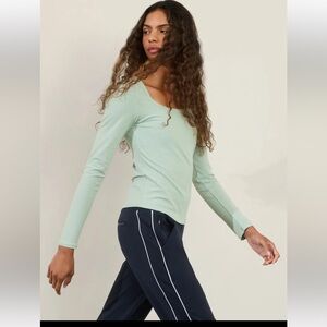 Athleta Signature Rib Square Neck Long Sleeve - NWOT